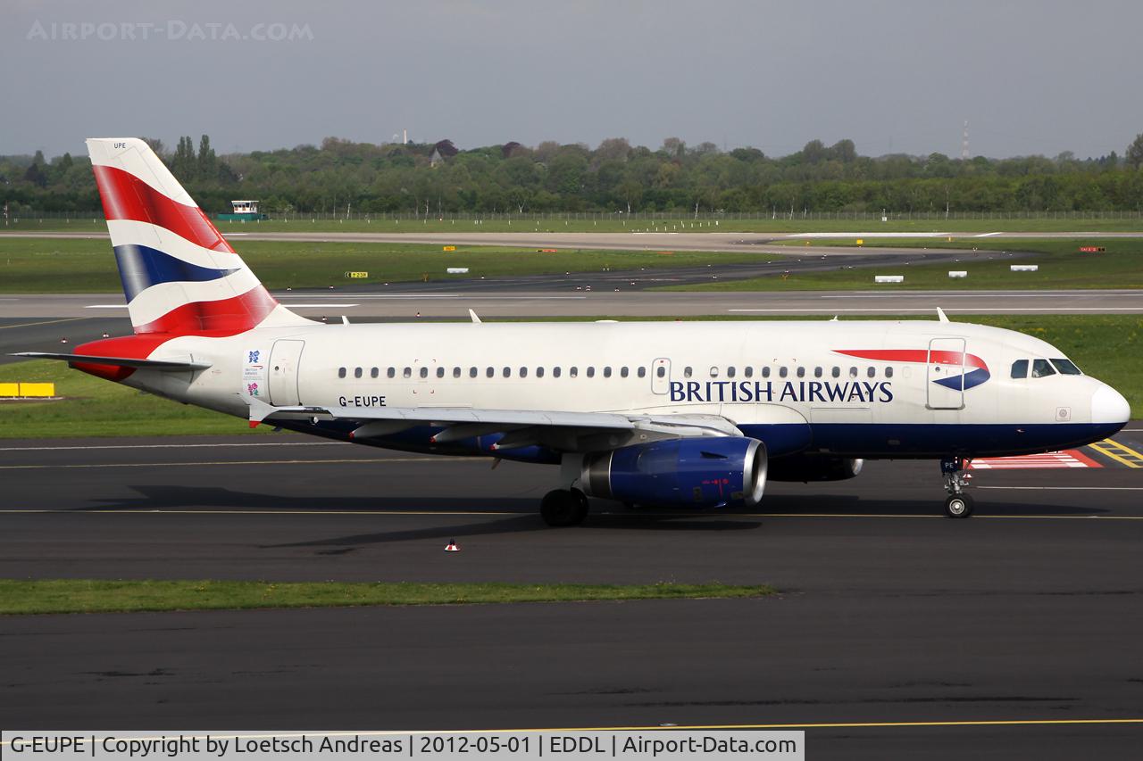 G-EUPE, 2000 Airbus A319-131 C/N 1193, BAW937 Dusseldorf to London, Heathrow (LHR)
