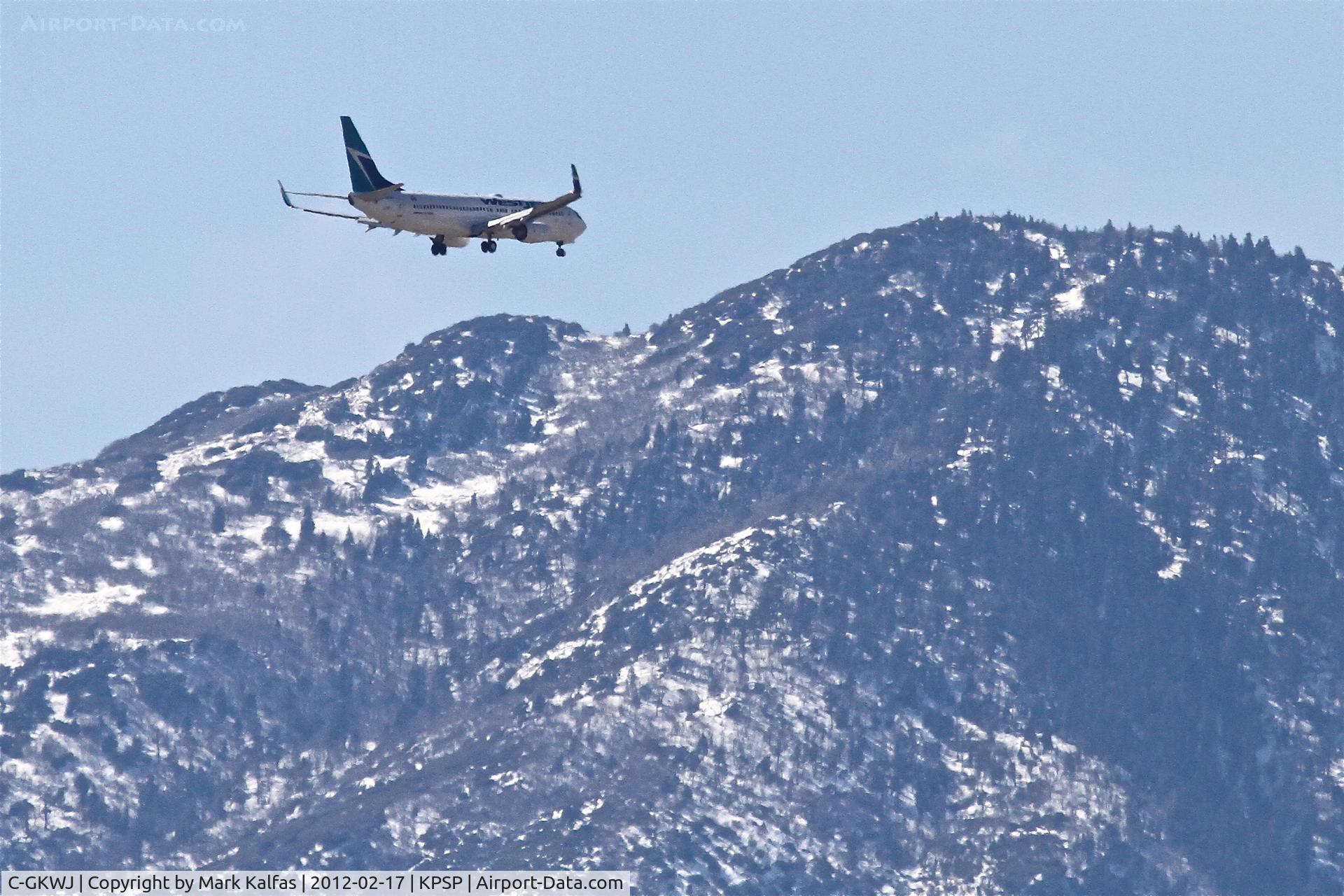 C-GKWJ, 2005 Boeing 737-8CT C/N 34151, WestJet Boeing 737-8CT, on the RNAV approach RWY 31L KPSP.