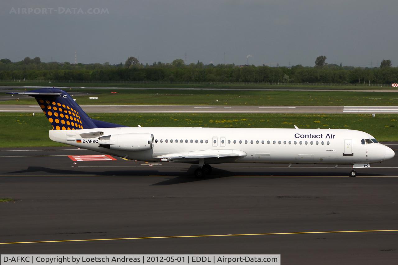 D-AFKC, 1996 Fokker 100 (F-28-0100) C/N 11496, DLH3472 Dusseldorf to Edinburgh (EDI)