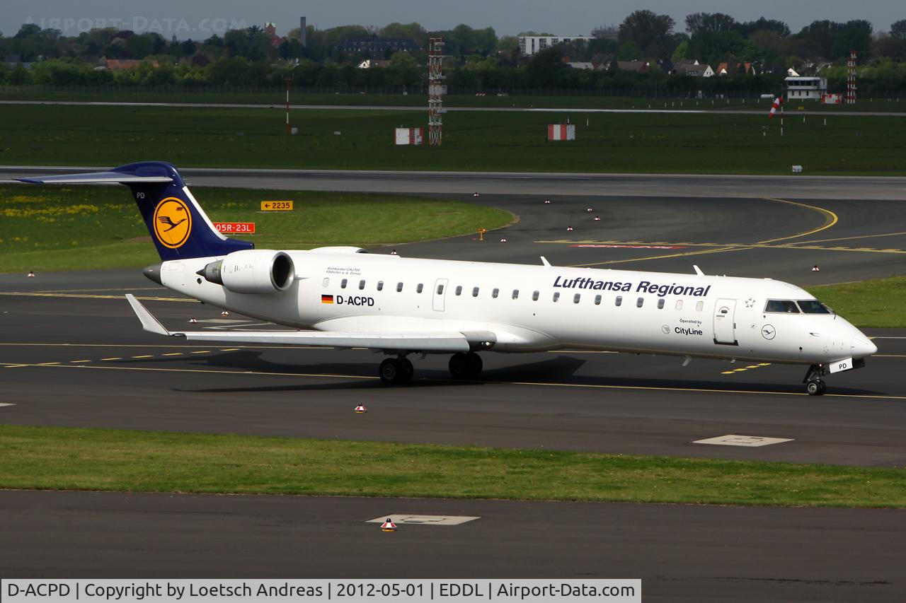 D-ACPD, 2001 Canadair CRJ-701ER (CL-600-2C10) Regional Jet C/N 10015, Dusseldorf to Leipzig (LEJ)
