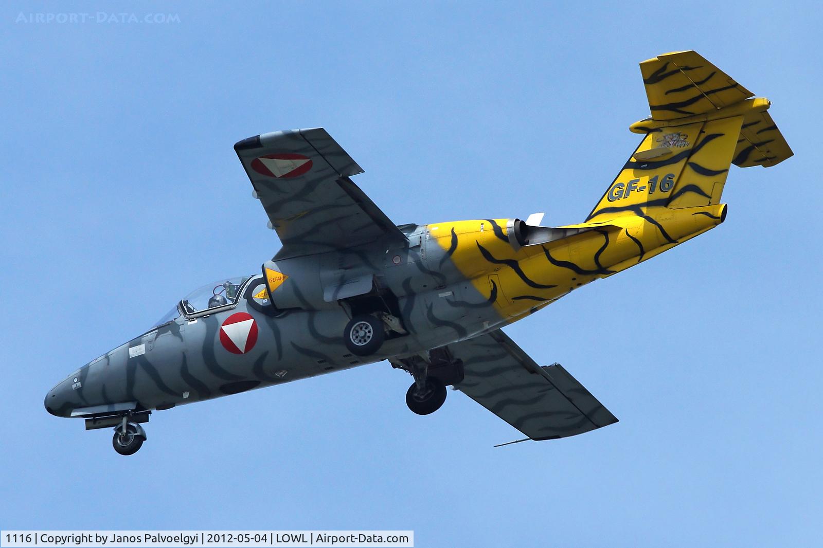 1116, Saab 105OE C/N 105416, Austrian Air Force Saab 105OE final approach in LOWL/LNZ