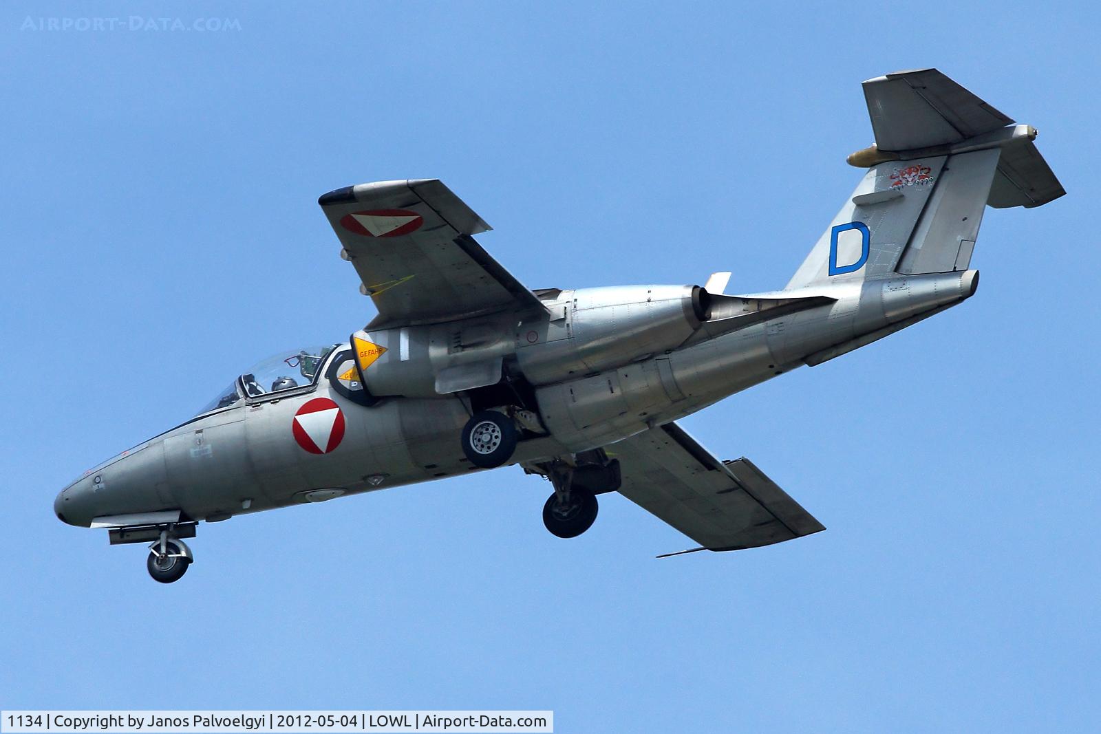 1134, Saab 105OE C/N 105434, Austrian Air Force Saab 105OE final approach in LOWL/LNZ