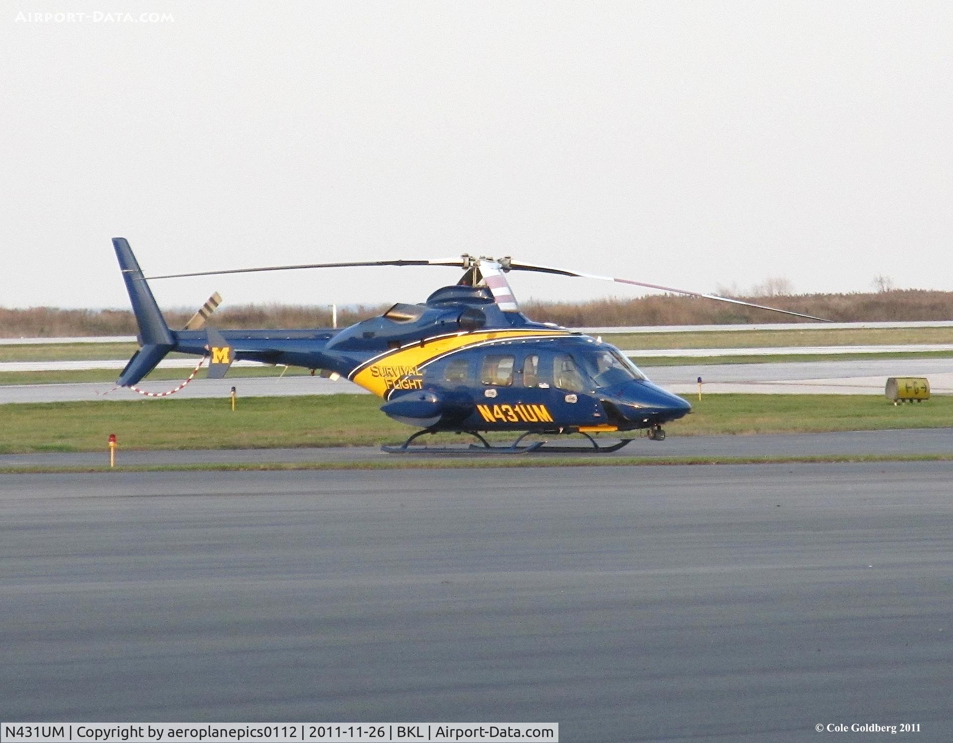 N431UM, Bell 430 C/N 49040, N431UM seen at Burke Lakefront International Airport.