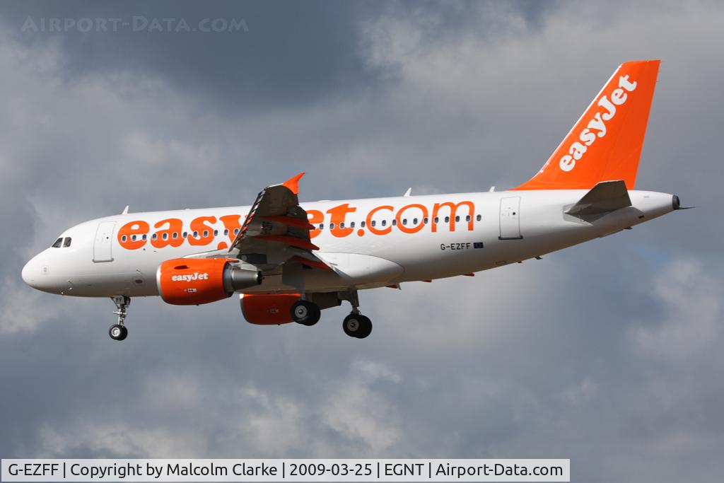 G-EZFF, 2009 Airbus A319-111 C/N 3844, Airbus A319-111, Newcastle Airport, March 2009.