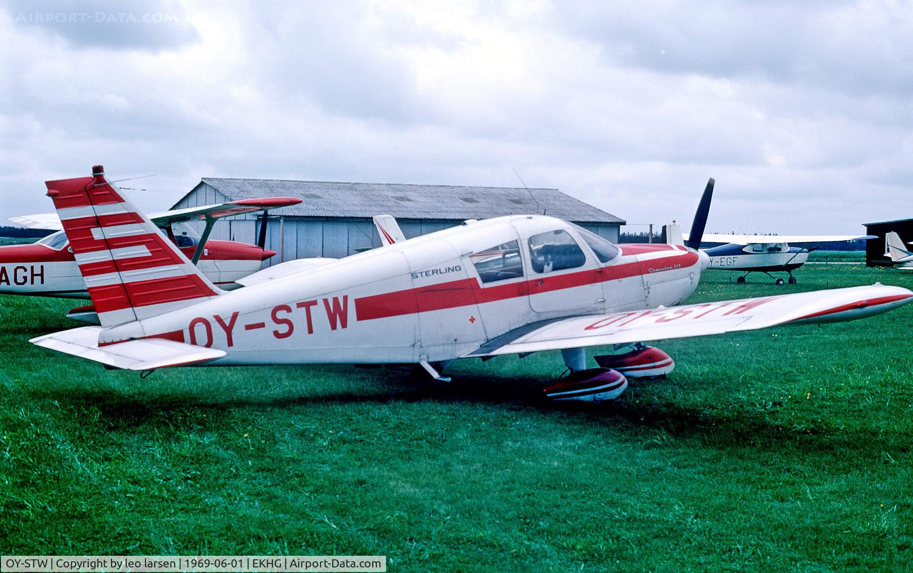 OY-STW, 1964 Piper PA-28 Cherokee 235 C/N 28-10363, Herning  Denmark 1.6.69