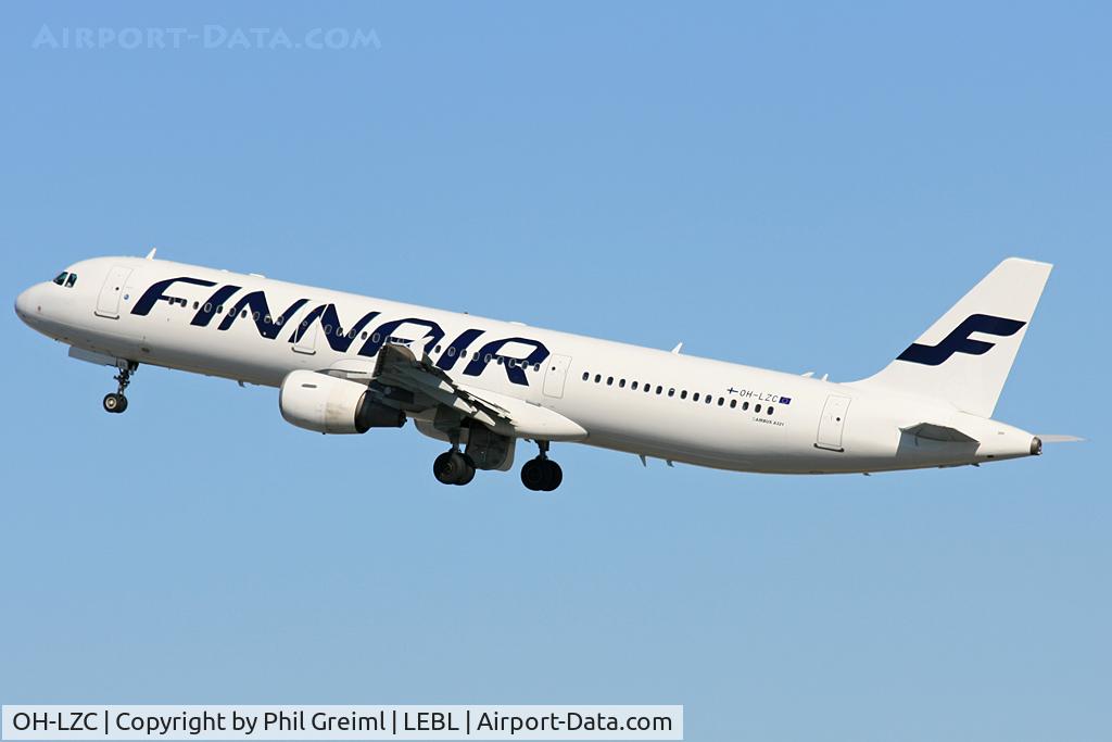 OH-LZC, 2000 Airbus A321-211 C/N 1185, Taken at BCN