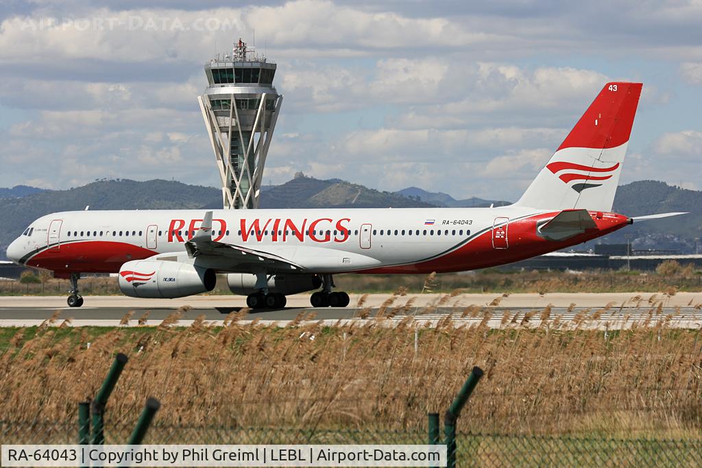 RA-64043, 2008 Tupolev Tu-204-100S C/N 64043, Taken at BCN