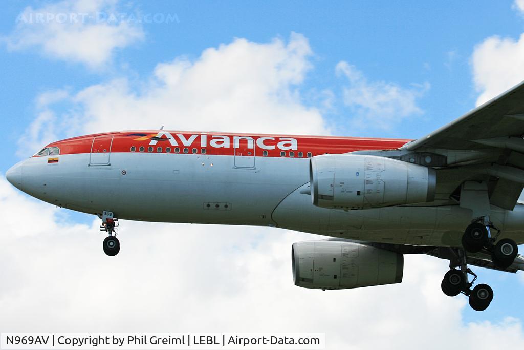 N969AV, 2009 Airbus A330-243 C/N 1016, Taken at BCN