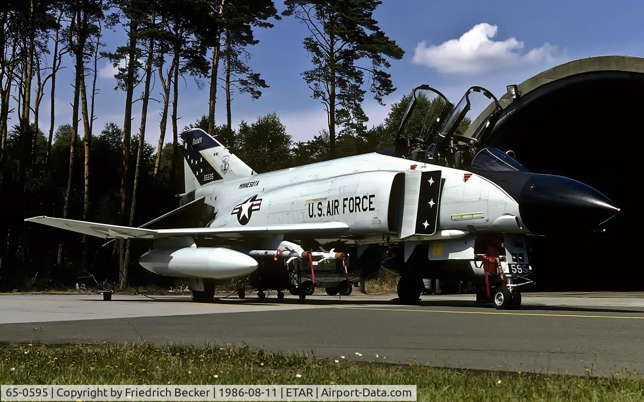 65-0595, 1965 McDonnell F-4D Phantom II C/N 1510, zulu alert at Ramstein AB