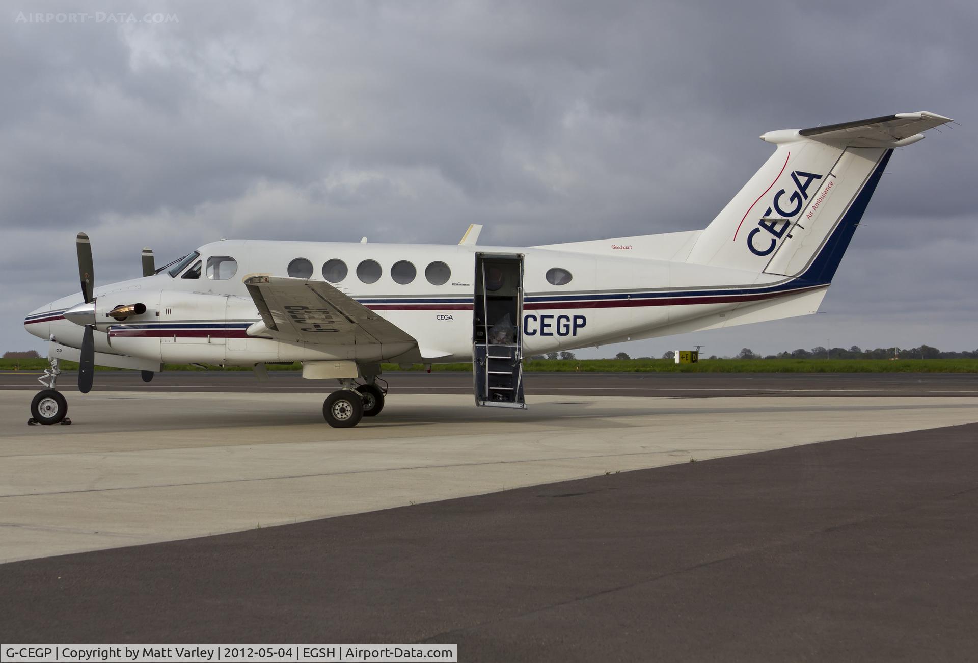 G-CEGP, 1980 Beech 200 Super King Air C/N BB-726, Sat on stand at SaxonAir.