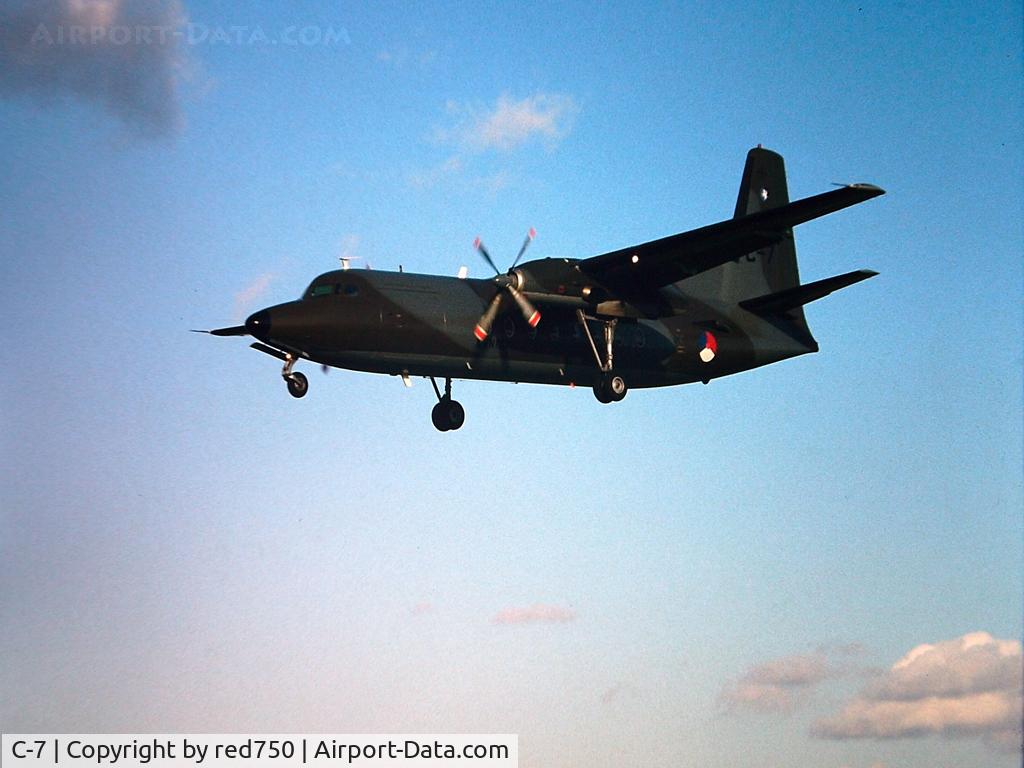 C-7, 1960 Fokker F-27-300M Troopship C/N 10157, Photograph by Edwin van Opstal with permission. Scanned from a color slide.