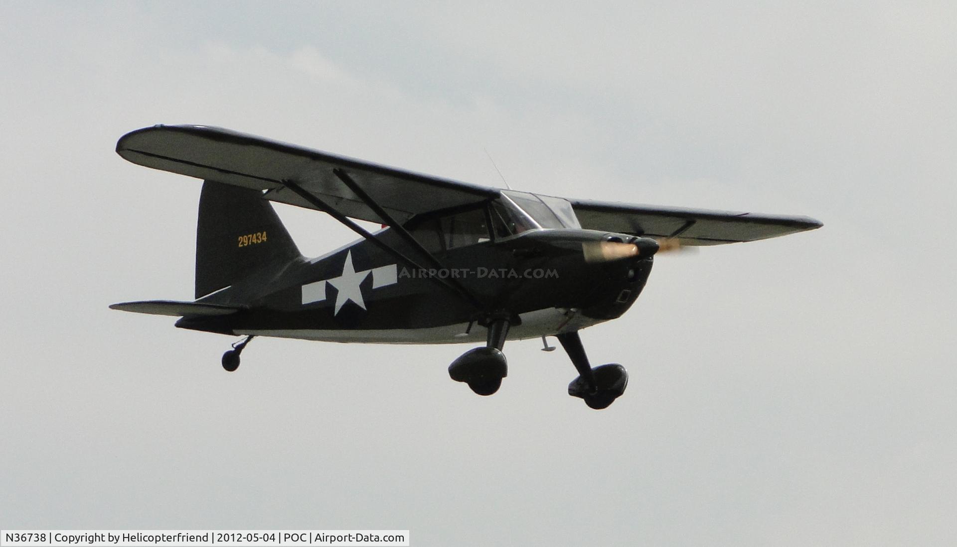 N36738, 1941 Stinson 10A C/N 8138, Lifting off from 26R