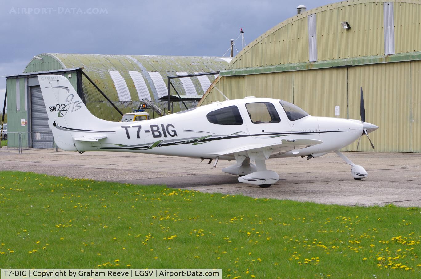 T7-BIG, 2006 Cirrus SR22 GTS C/N 2206, Parked at Old Buckenham.