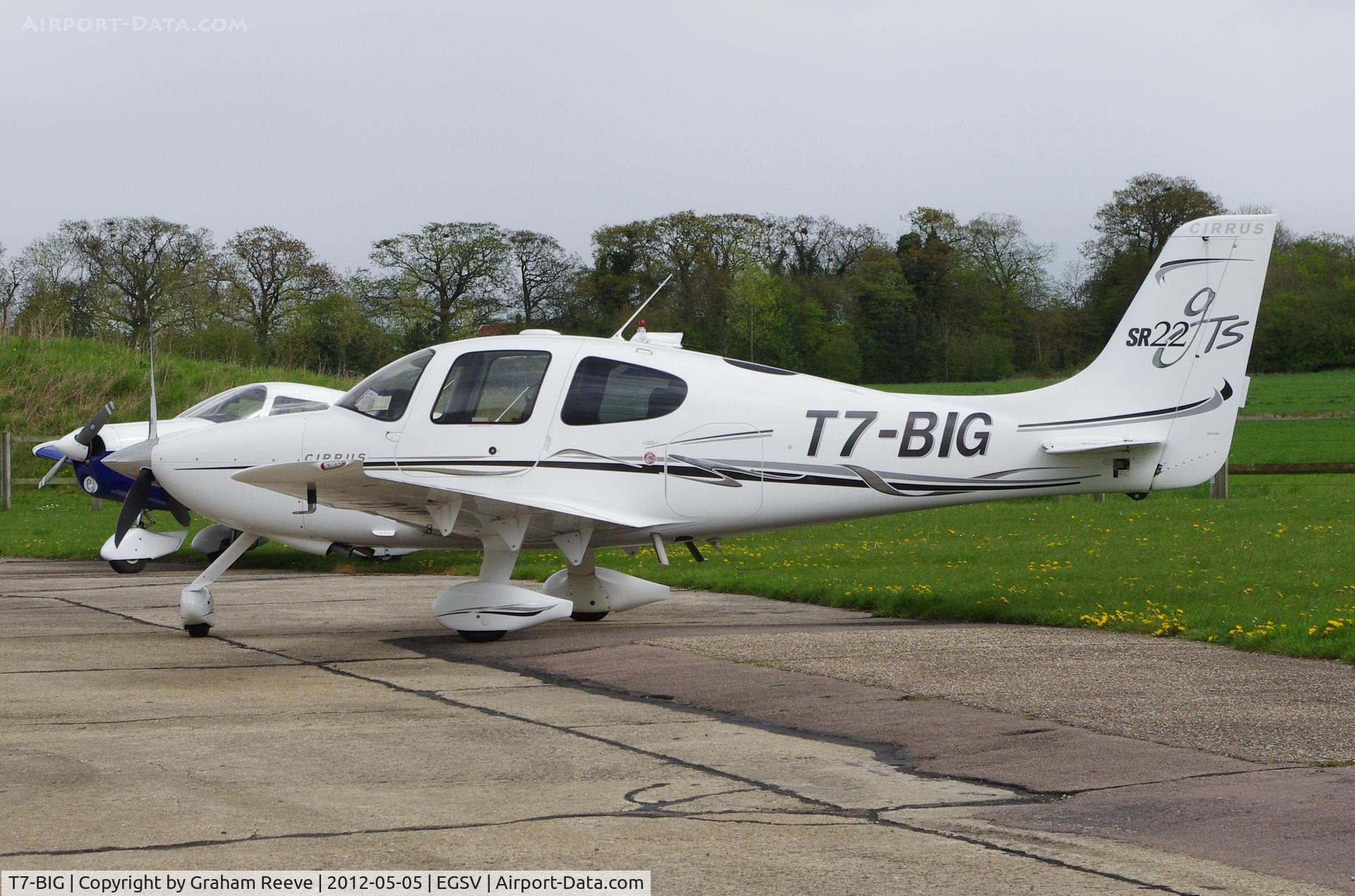 T7-BIG, 2006 Cirrus SR22 GTS C/N 2206, Parked at Old Buckenham.