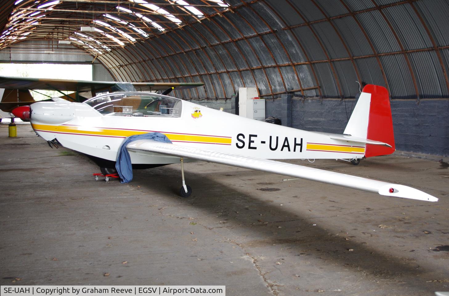 SE-UAH, 1973 Scheibe SF-28A Tandem Falke C/N 5745, Parked at Old Buckenham.