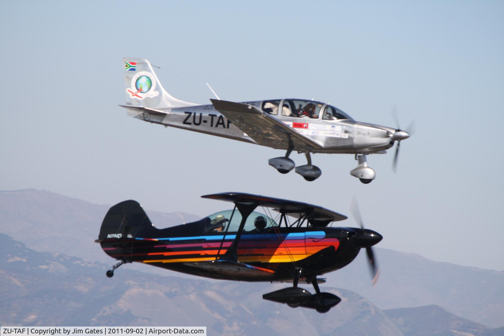 ZU-TAF, The Airplane Factory Sling 4 C/N 001, Arrival in the USA on around the world adventure