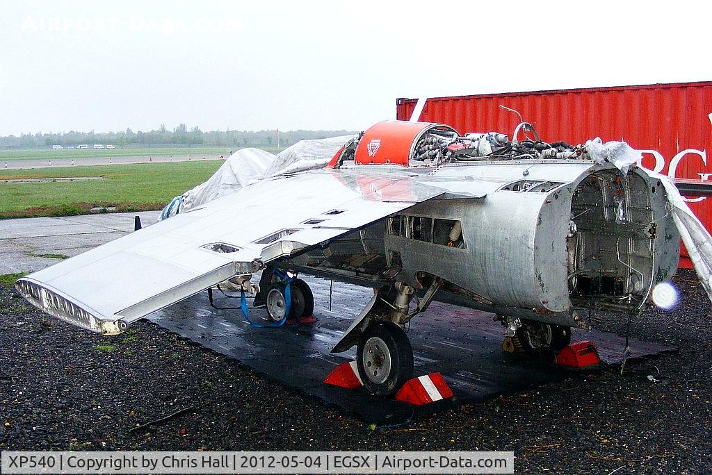 XP540, 1963 Hawker Siddeley Gnat T.1 C/N FL542, now with its rear section removed