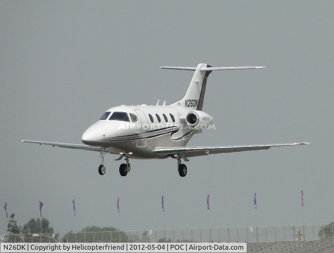 N26DK, 2008 Hawker Beechcraft Corp 390 C/N RB-226, On final for 26L