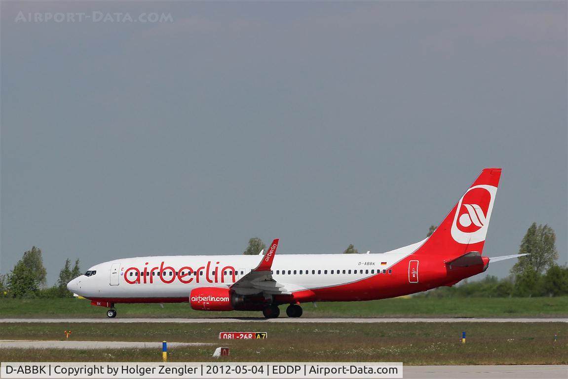 D-ABBK, 2003 Boeing 737-8BK C/N 33013, Fullthrottle for take-off on rwy 26R.....