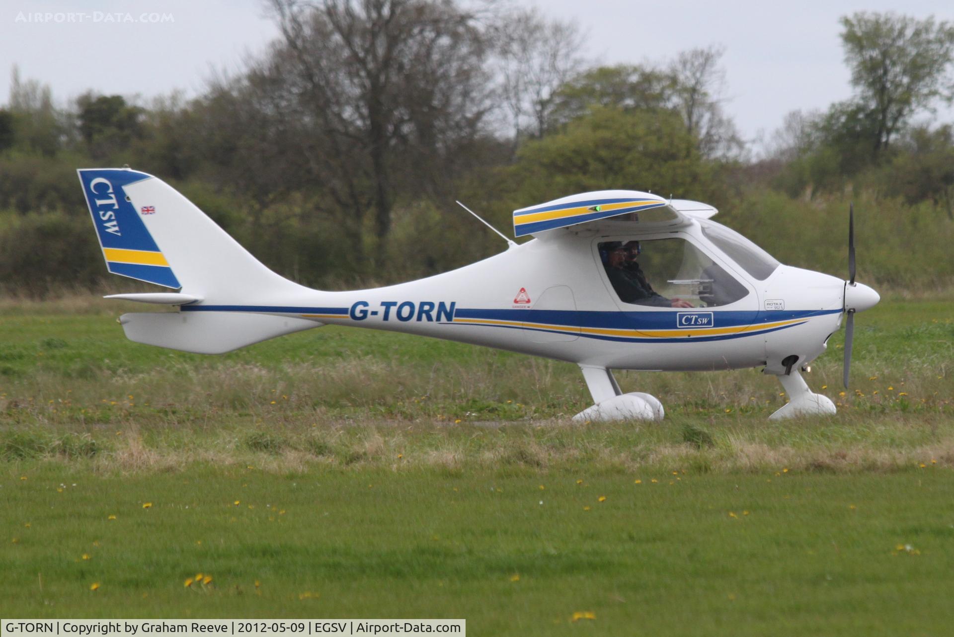 G-TORN, 2006 Flight Design CTSW C/N 8189, Landing at Old Buckenham.