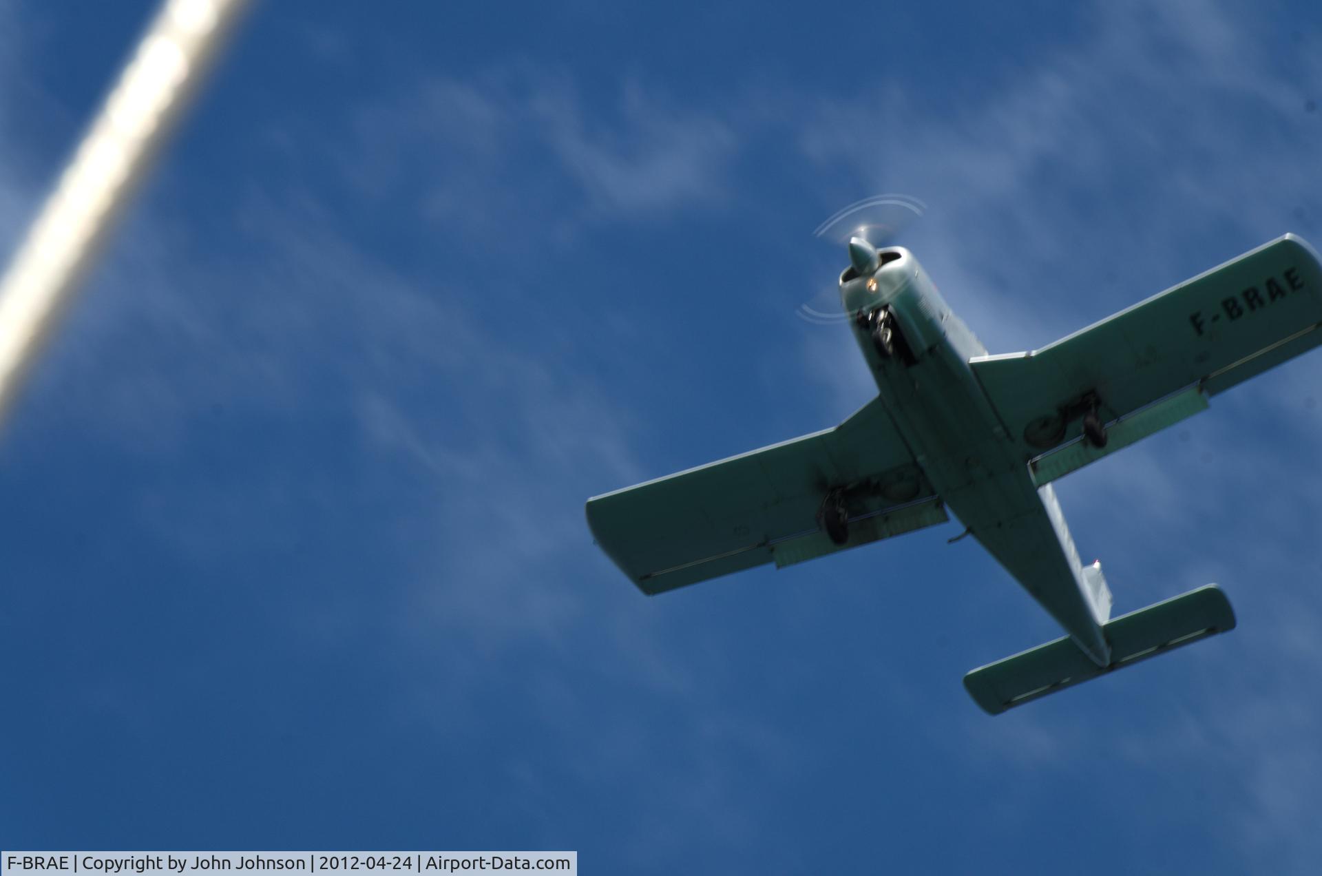 F-BRAE, Piper PA-28R-180 Cherokee Arrow C/N 28R30703, Heading for landing, L' Esperance Airport, Saint-Martin, Caribbean Sea