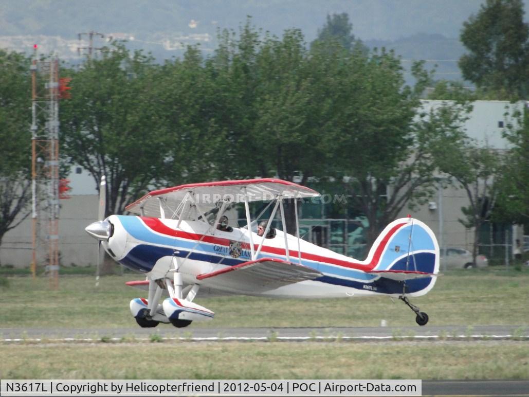 N3617L, 1978 Great Lakes 2T-1A-2 Sport Trainer C/N 0815, Preparing to touch down on a touch & go from runway 26R
