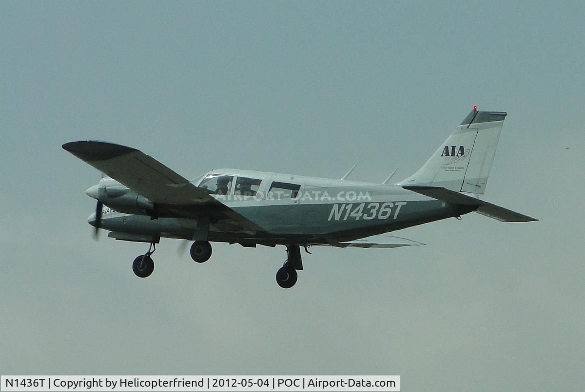 N1436T, 1972 Piper PA-34-200 Seneca C/N 34-7250317, Airbourne from 26L
