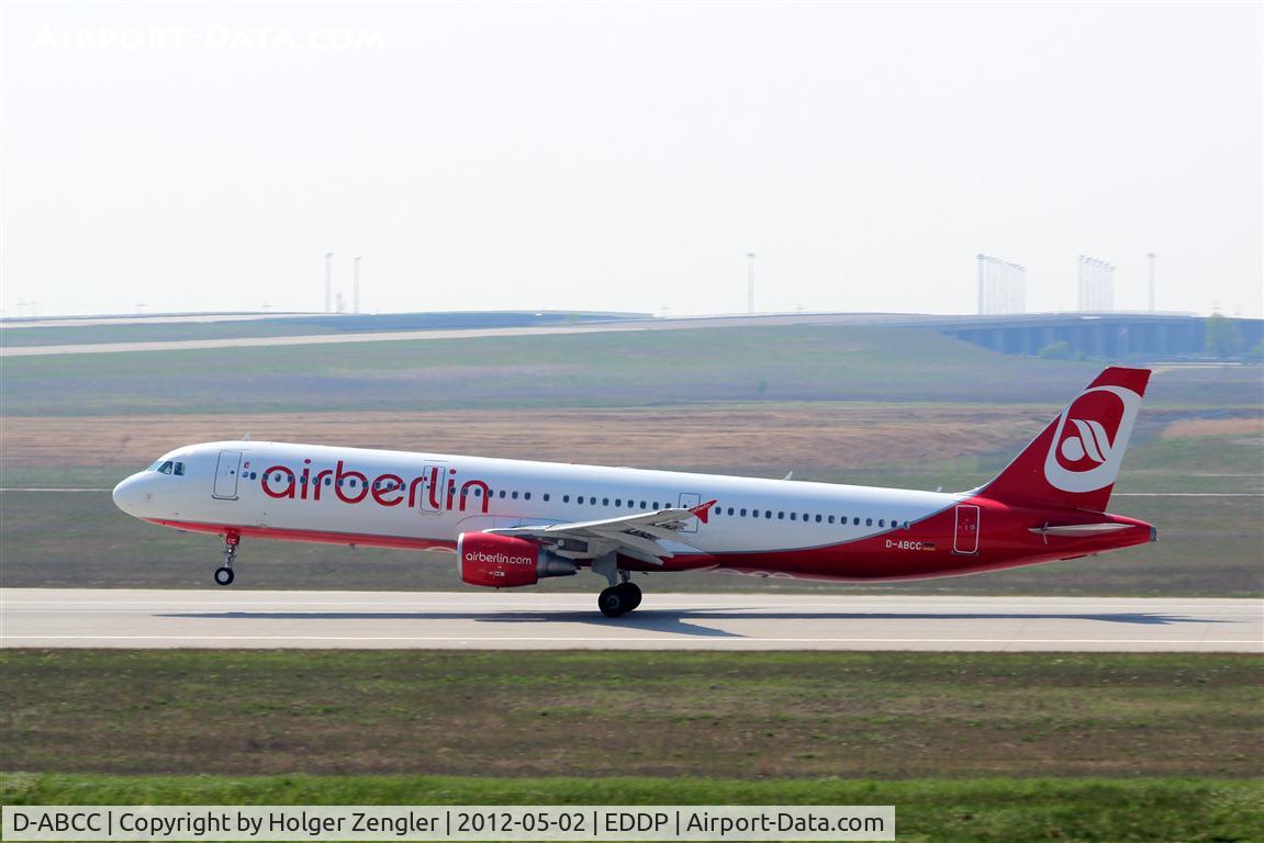 D-ABCC, 2010 Airbus A321-211 C/N 4334, Leaving LEJ on rwy 08L with a load of vacationer....