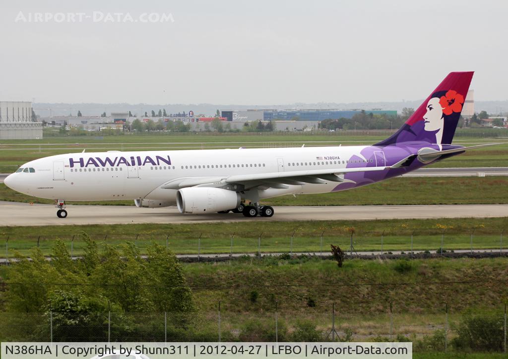 N386HA, 2012 Airbus A330-243 C/N 1302, Delivery day...