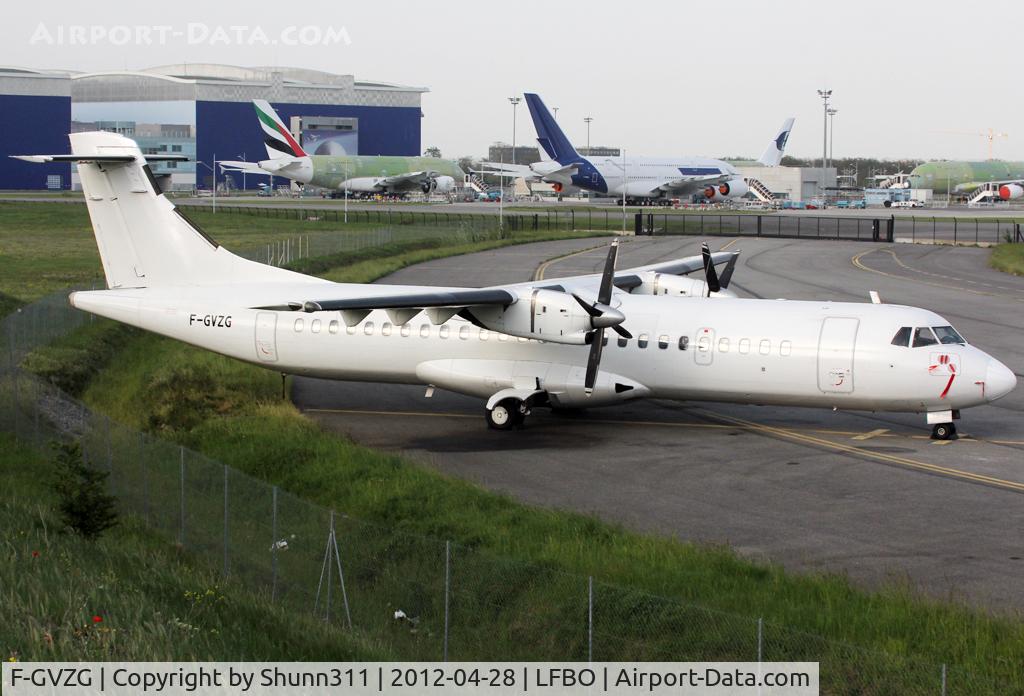 F-GVZG, 1989 ATR 72-201 C/N 145, Stored at Latecoere Aeroservices facility in all white c/s now... No titles or logos