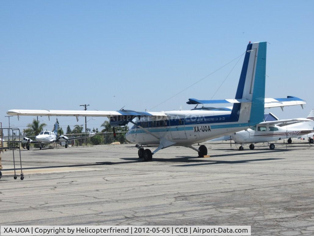 XA-UOA, 1969 De Havilland Canada DHC-6-300 Twin Otter C/N 721, Parked at Foothill Aircraft Sales & Service hanger