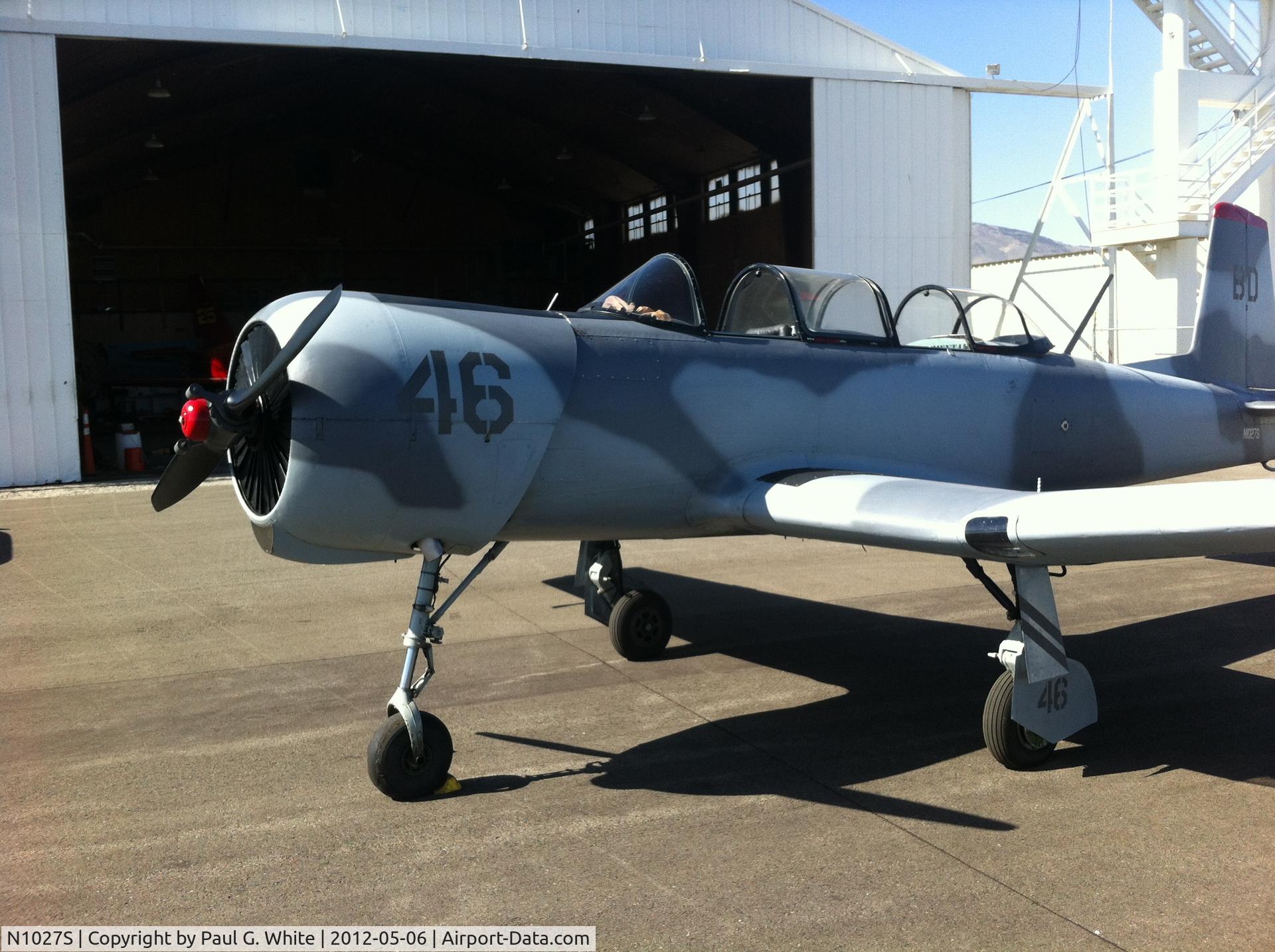 N1027S, Nanchang CJ-6 C/N 4232008, This a photo of the Jangxi Hongdu Cj-6 taken at Stead Field in Reno, NV, on May 6, 2012. It currently is in flying condition.