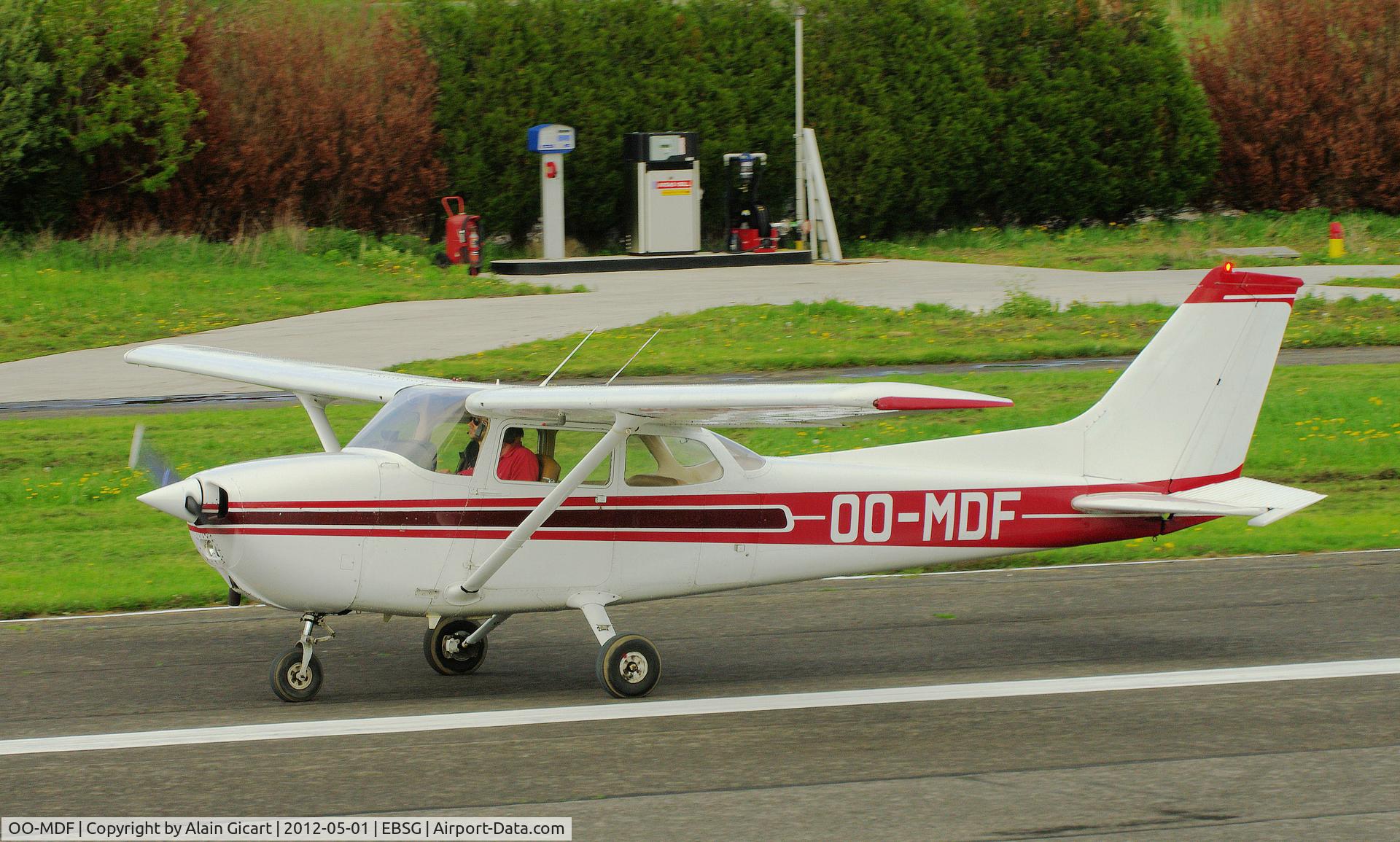 OO-MDF, 1979 Reims F172N II Skyhawk C/N 1890, landing