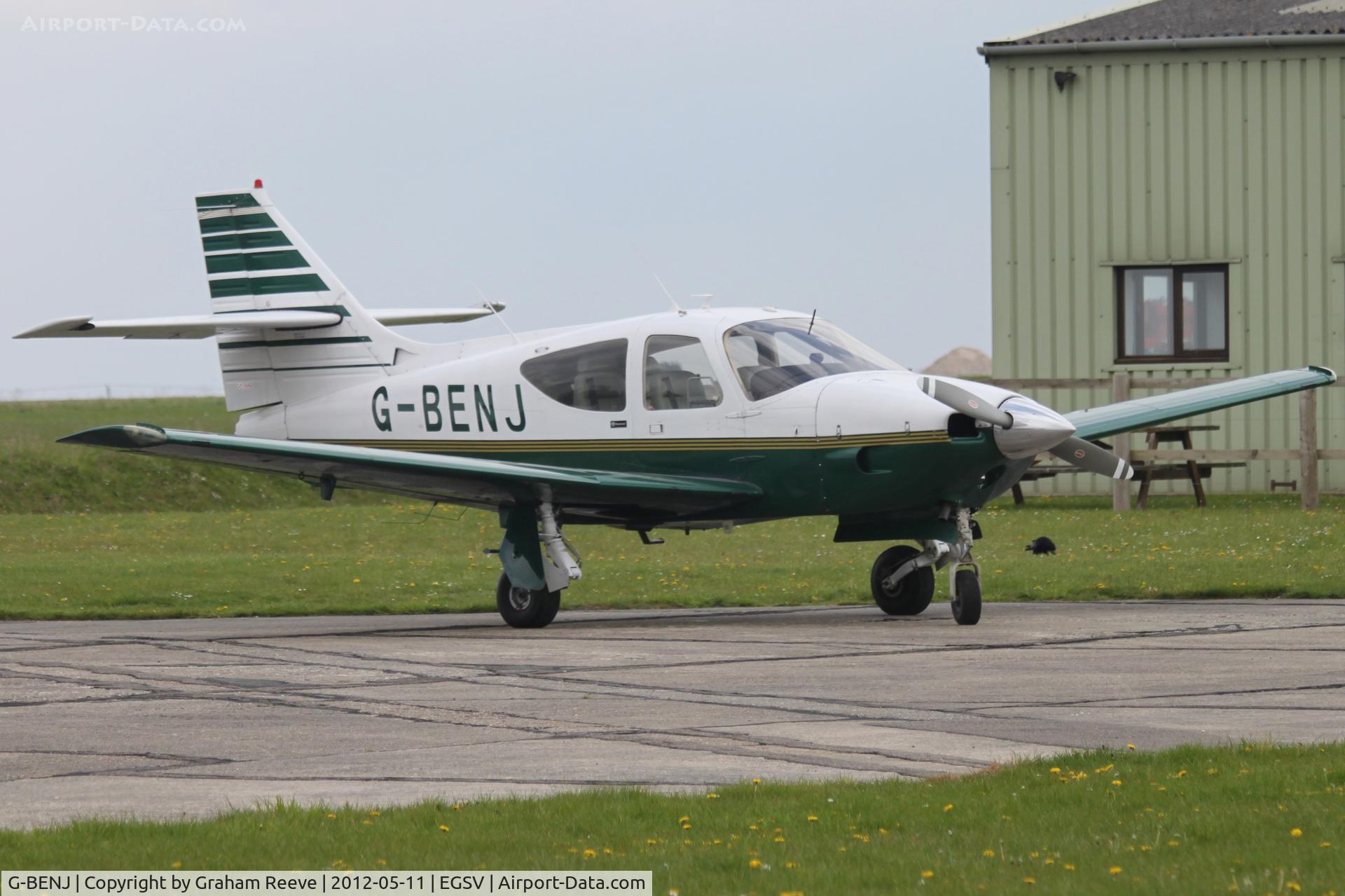 G-BENJ, 1976 Rockwell Commander 112B C/N 522, Parked at Old Buckenham.
