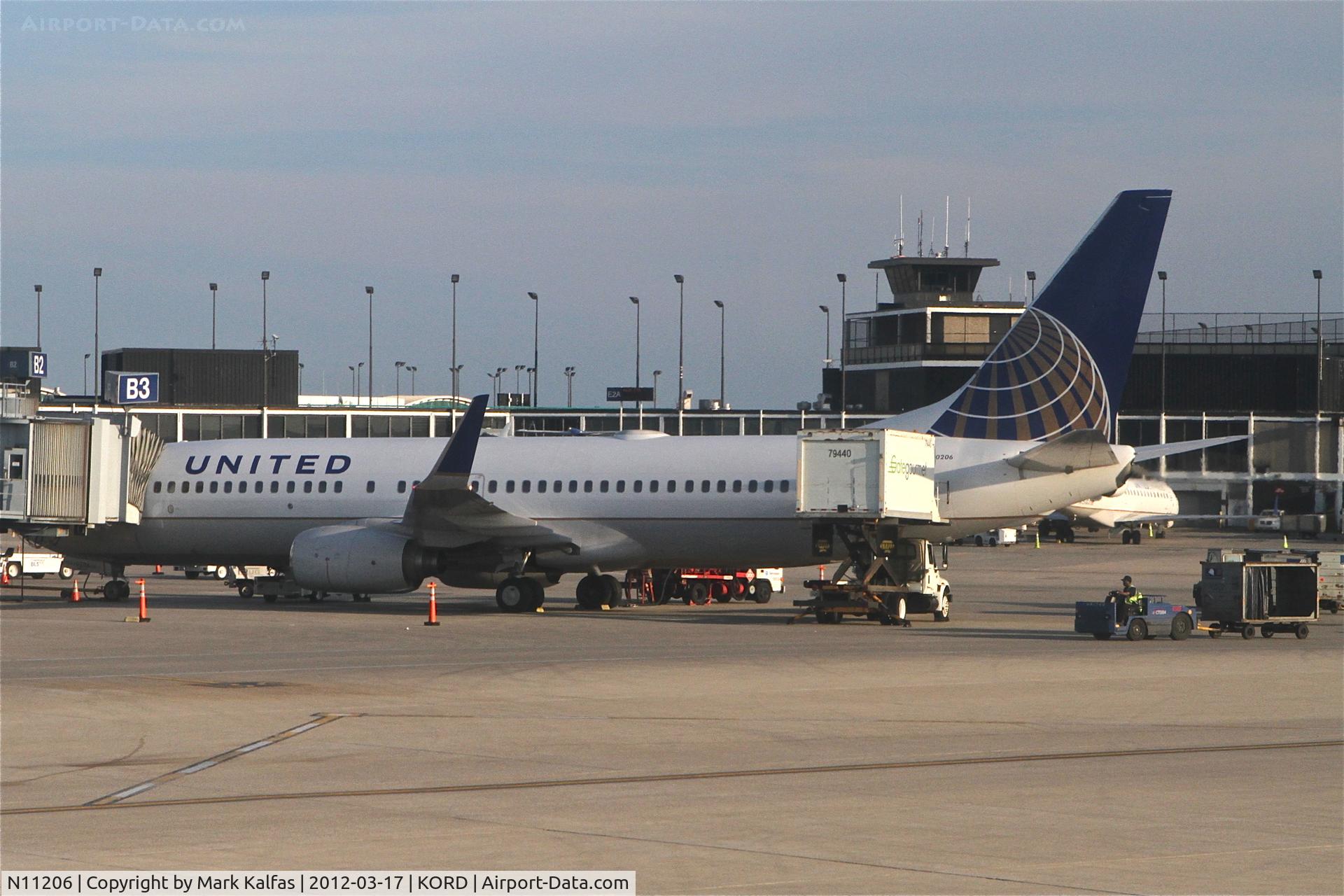 N11206, 2000 Boeing 737-824 C/N 30578, United Airlines Boeing 737-824, UAL1715 at Gate B3, loading up for a trip to KPIT.