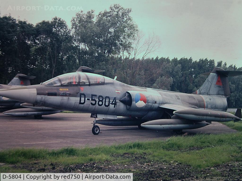 D-5804, Lockheed TF-104G Starfighter C/N 583E-5804, Photograph by Edwin van Opstal with permission. Scanned from a color slide.