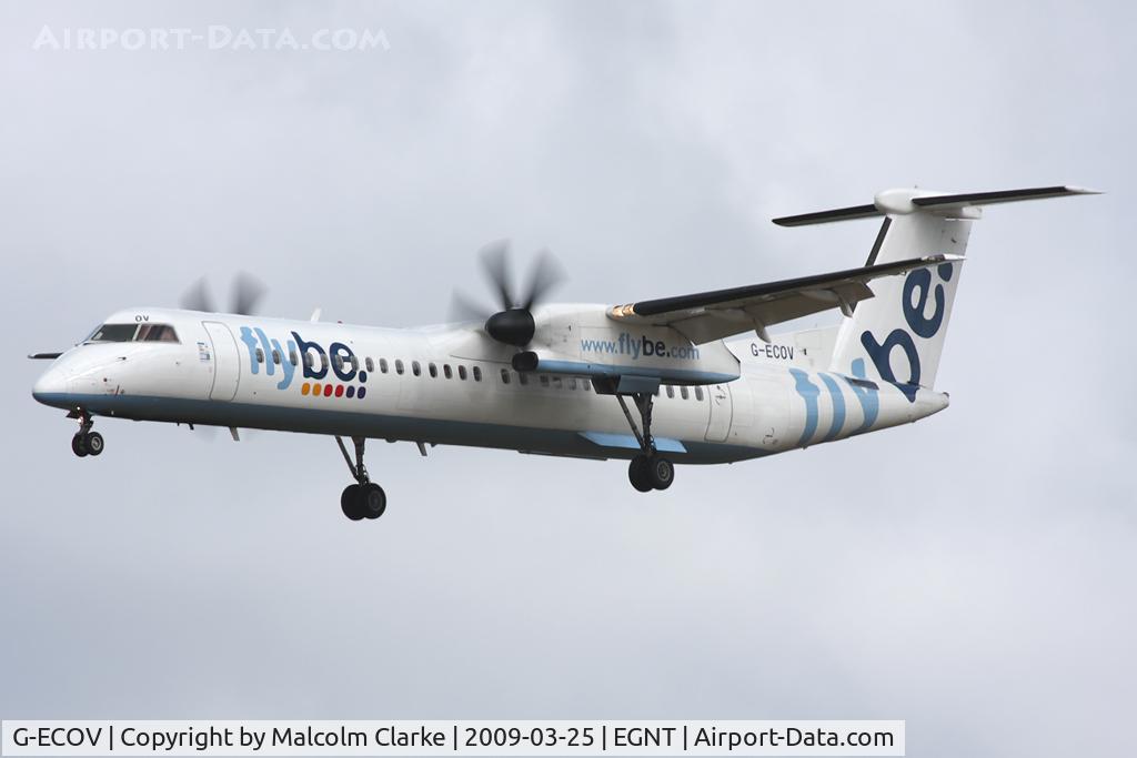 G-ECOV, 2000 De Havilland Canada DHC-8-402Q Dash 8 C/N 4033, De Havilland Canada DHC-8-402Q, Newcastle Airport, March 2009.