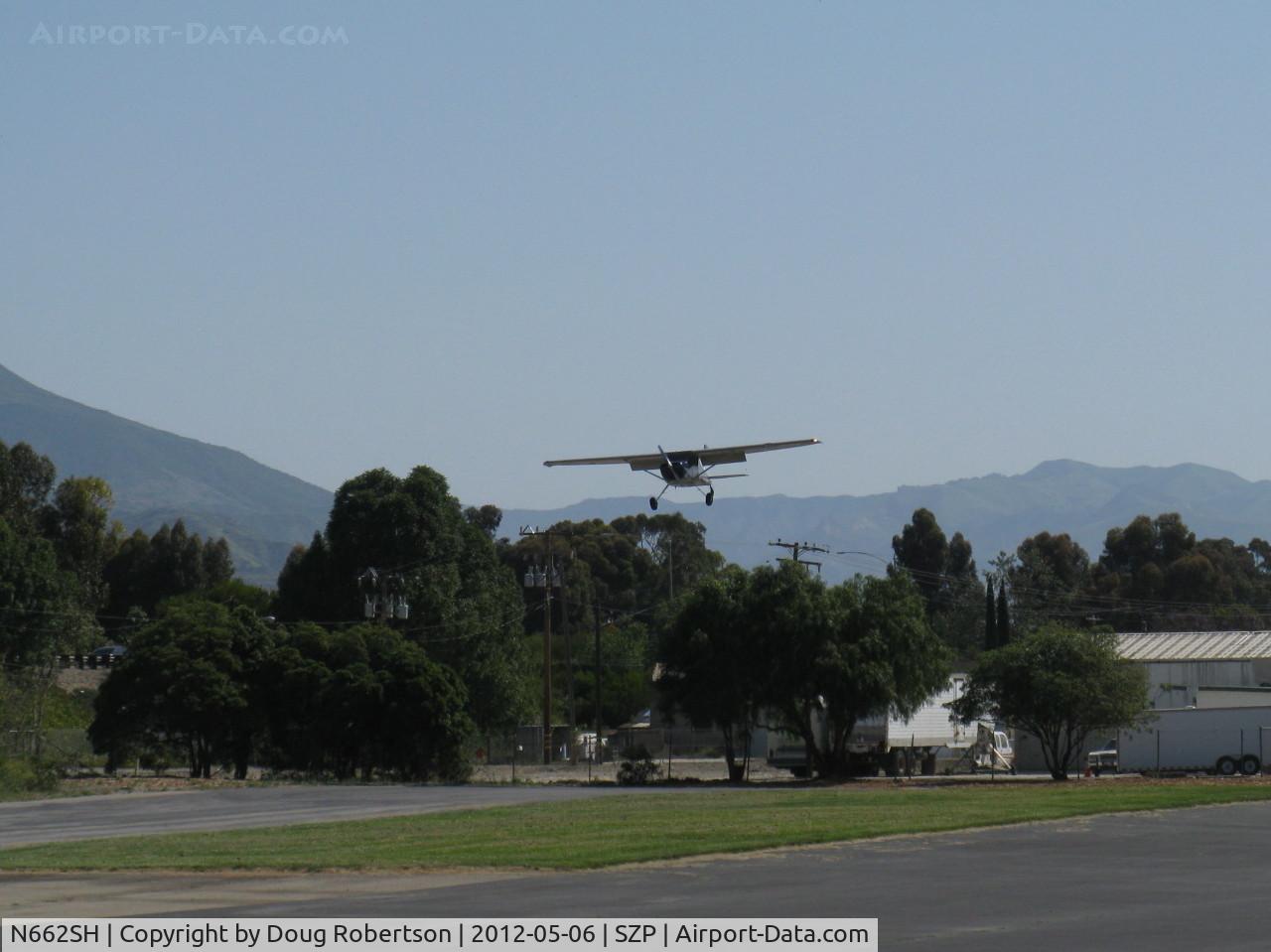 N662SH, 1962 Cessna 150B C/N 15059641, 1962 Cessna 150B taildragger conversion with wing Micro Vortex Generators mod, Continental O-200 100 Hp, on final Rwy 22