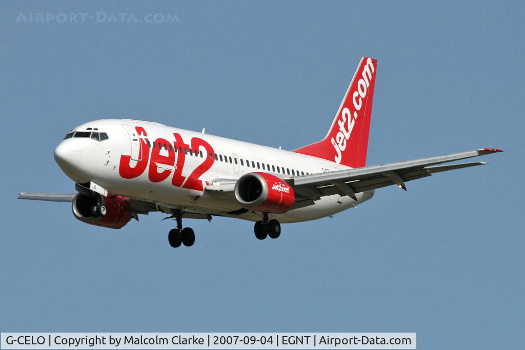 G-CELO, 1988 Boeing 737-33A(QC) C/N 24028, Boeing 737-33A(QC), Newcastle Airport, September 2007.