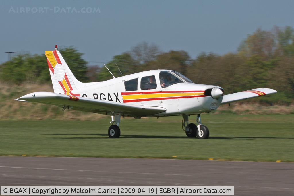 G-BGAX, 1973 Piper PA-28-140 Cherokee C/N 28-7325409, Piper PA-28-140 Cherokee, Breighton Airfield, April 2009.