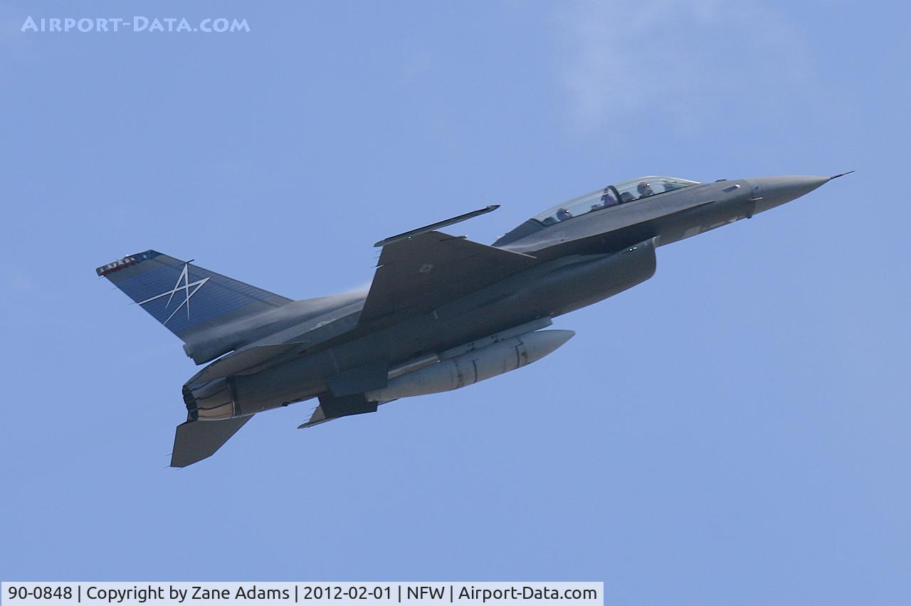 90-0848, 1990 General Dynamics F-16D Fighting Falcon C/N CD-15, At NASJRB Fort Worth