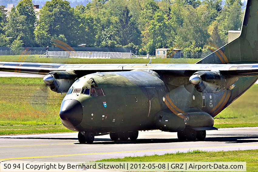 50 94, Transall C-160D C/N D131, Taxiing after the last flight on Graz Airport.