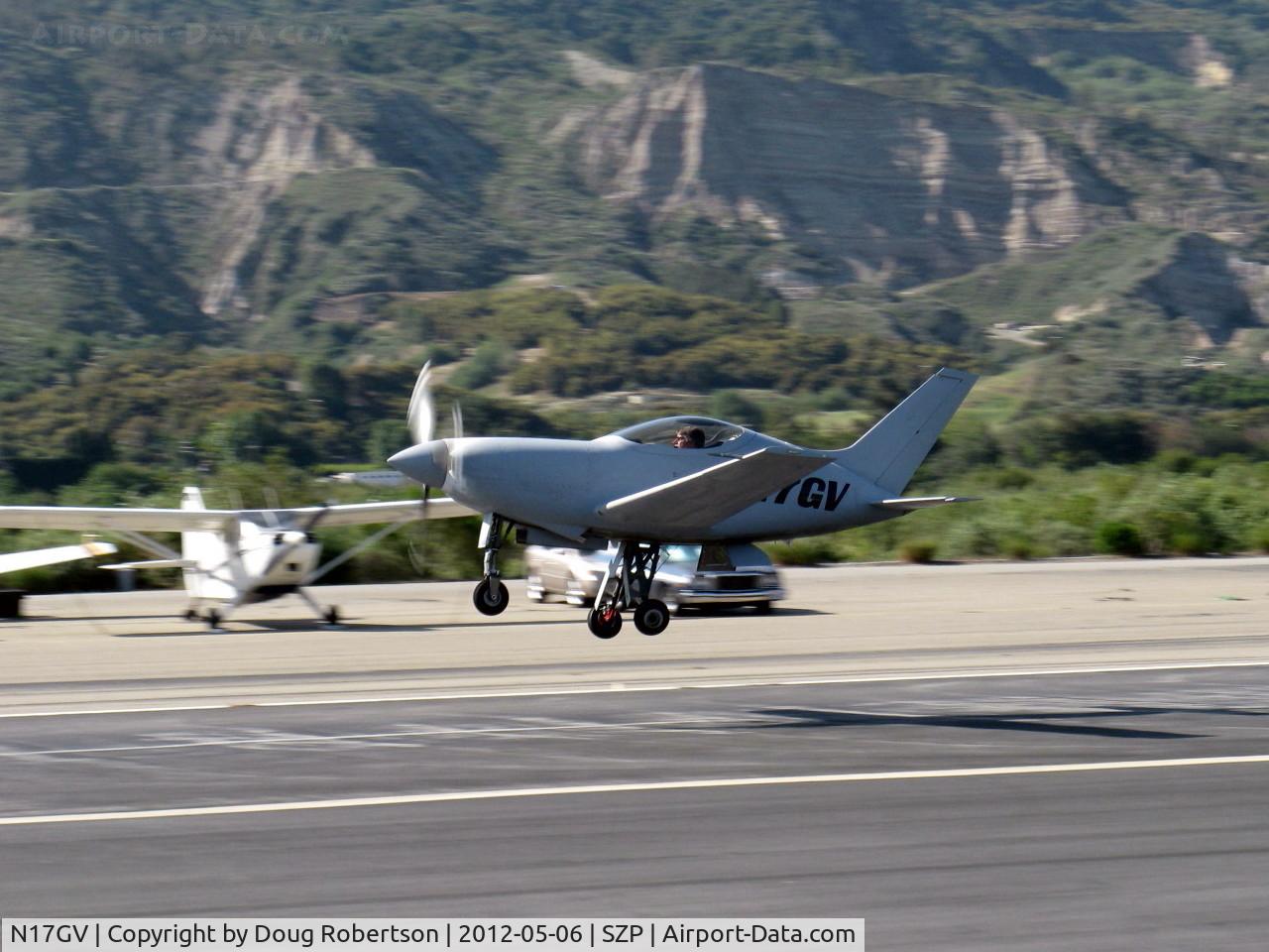 N17GV, Questair Venture C/N 9, 2011 Mercer Questair VENTURE SPIRIT, Continental IO-550 300 Hp, conversion to new design retractable gear version by Aviation FX, owned/flown by 'Color Me Gone', fast takeoff Rwy 04