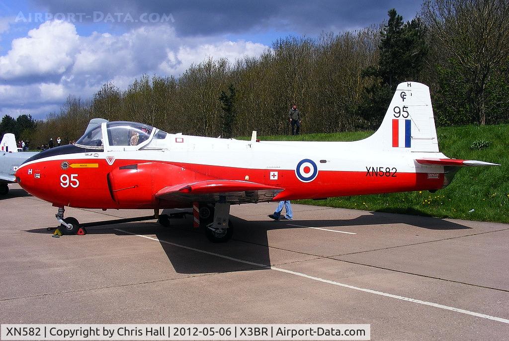 XN582, 1960 Hunting P-84 Jet Provost T.3A C/N PAC/W/11824, at the Cold War Jets open day, Bruntingthorpe