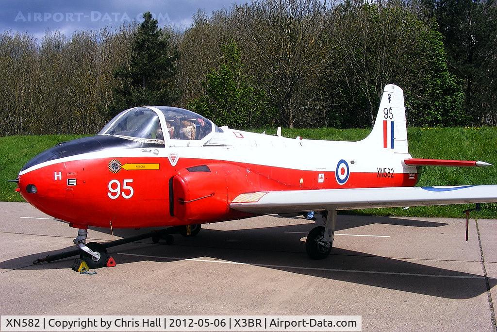 XN582, 1960 Hunting P-84 Jet Provost T.3A C/N PAC/W/11824, at the Cold War Jets open day, Bruntingthorpe