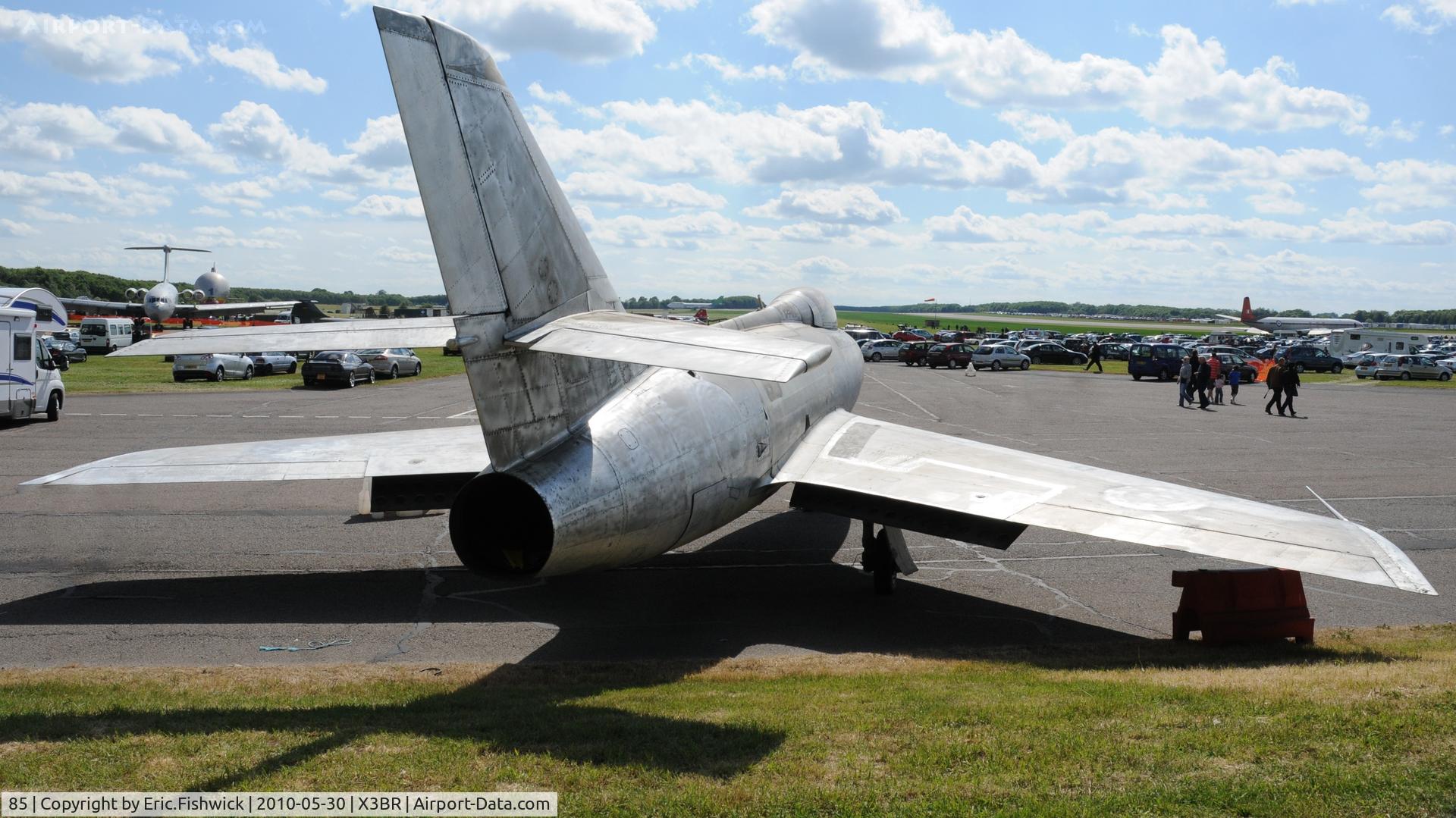 85, Dassault Mystère IVA C/N 85, Dassault Mystere IV - prepped for new livery at Bruntingthorpe Cold War Jets Open Day - May 2010