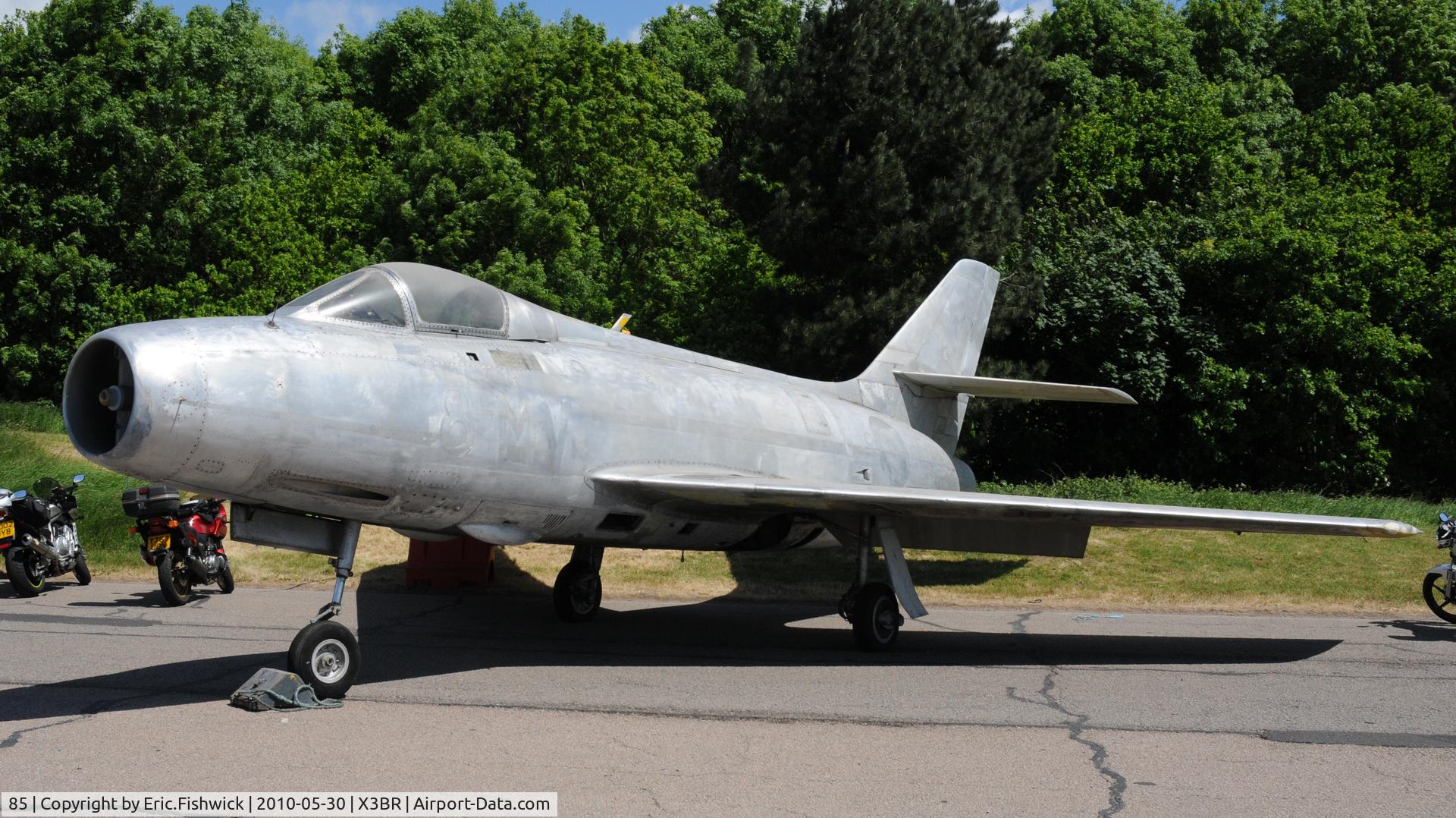 85, Dassault Mystère IVA C/N 85, Dassault Mystere IV - prepped for new livery at Bruntingthorpe Cold War Jets Open Day - May 2010