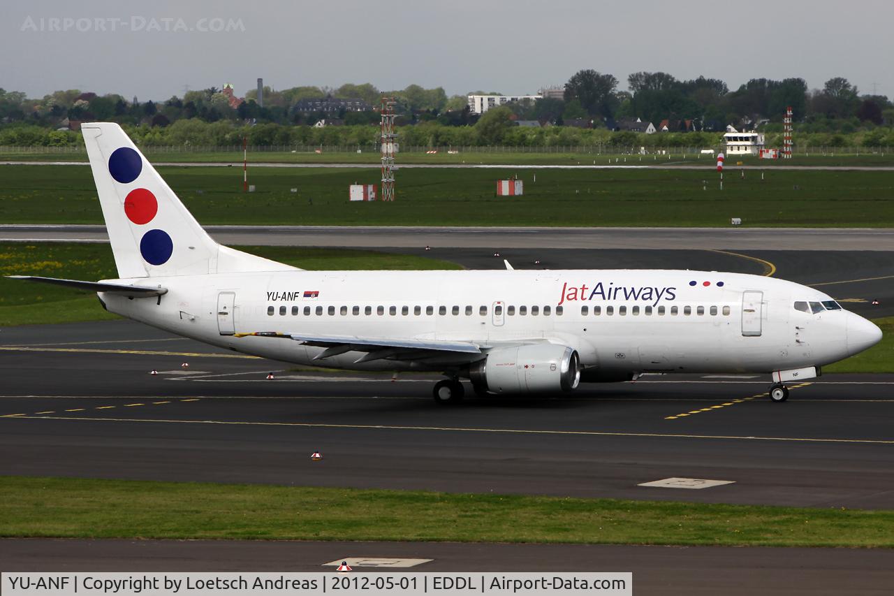 YU-ANF, 1985 Boeing 737-3H9 C/N 23330/1136, JAT361 Dusseldorf to Belgrade, Surcin (BEG)