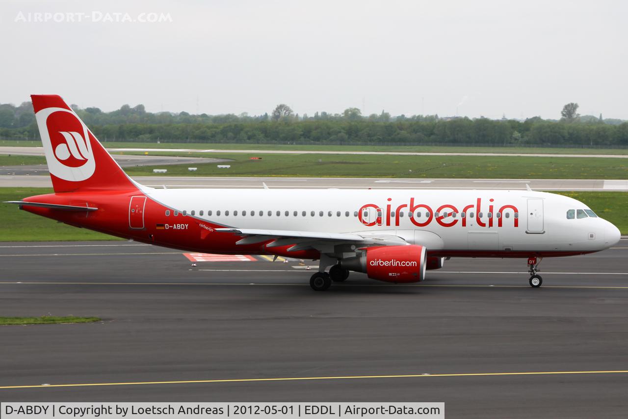 D-ABDY, 2009 Airbus A320-214 C/N 4013, BER8746 Dusseldorf to London/Stansted (STN)
