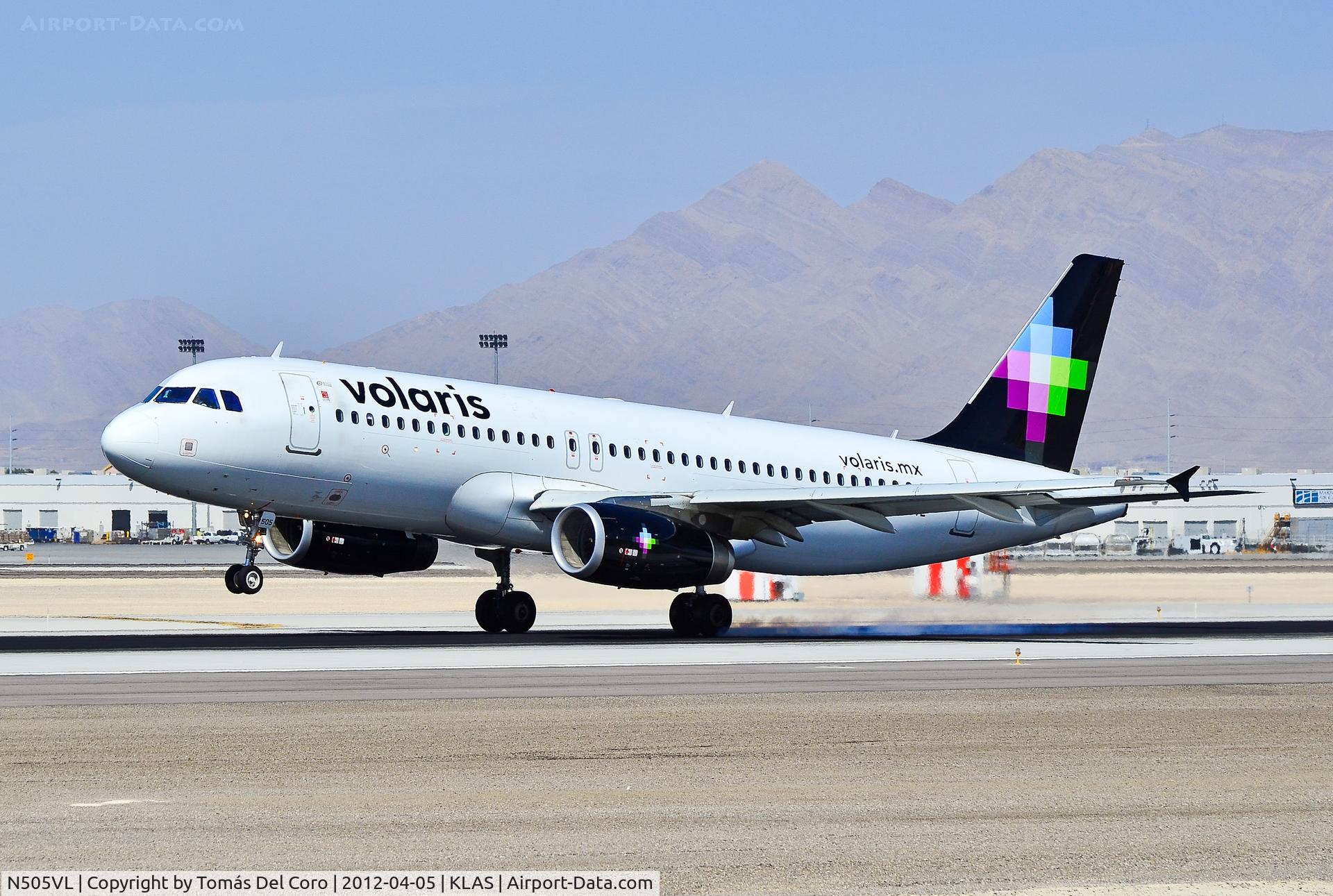 N505VL, 2011 Airbus A320-233 C/N 4798, N505VL Volaris Airbus A320-233 (cn 4798)

- Las Vegas - McCarran International (LAS / KLAS)
USA - Nevada, April 5, 2012
Photo: Tomás Del Coro